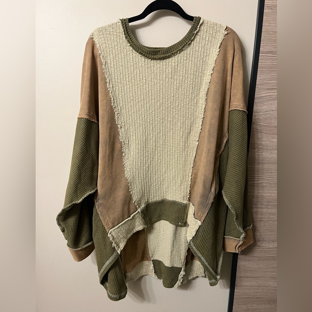 Patchwork Long Sleeve Sweater